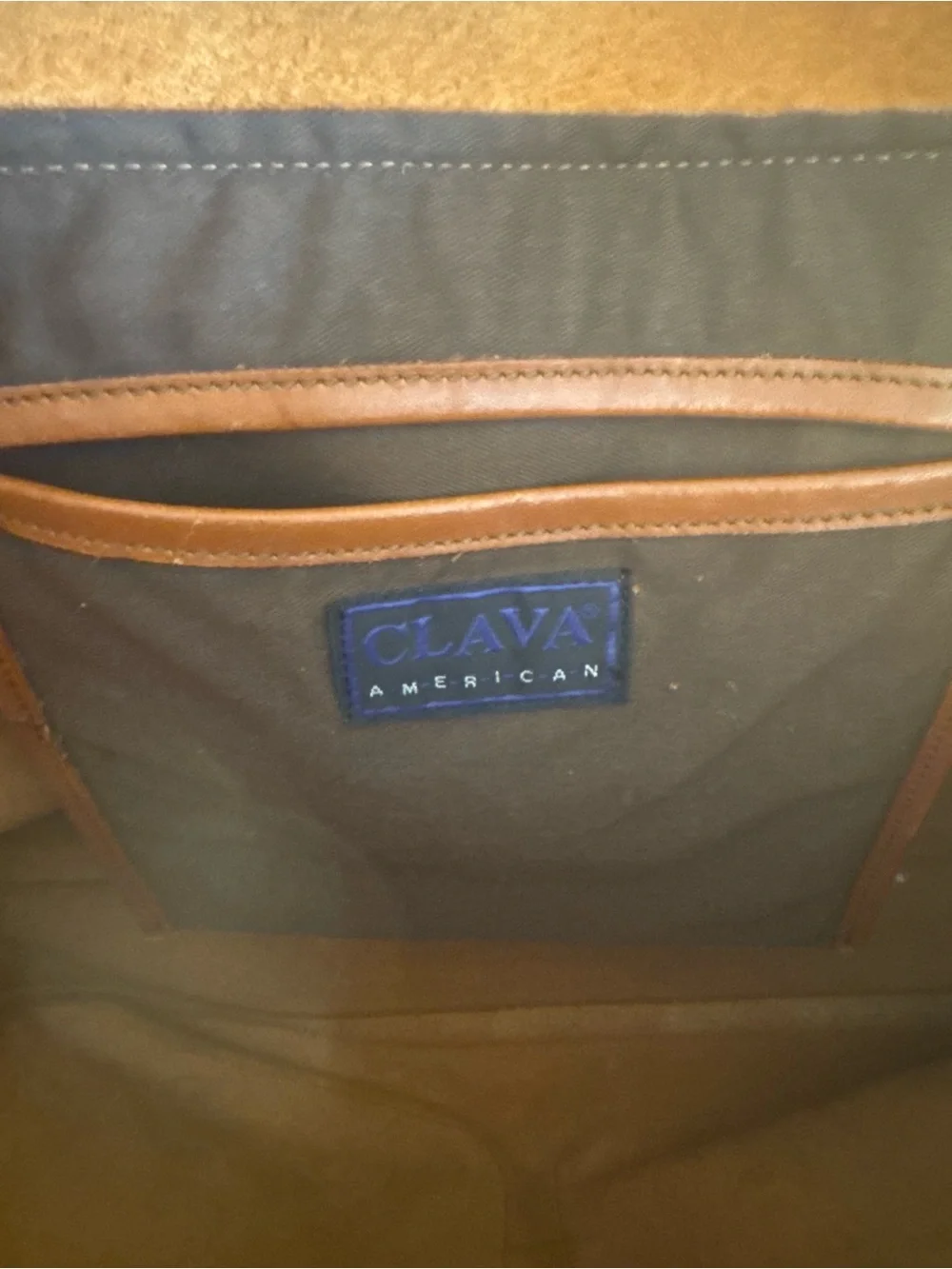 Clava Vintage Leather Messenger Bag Satchel Briefcase Crossbody. Made in Mexico